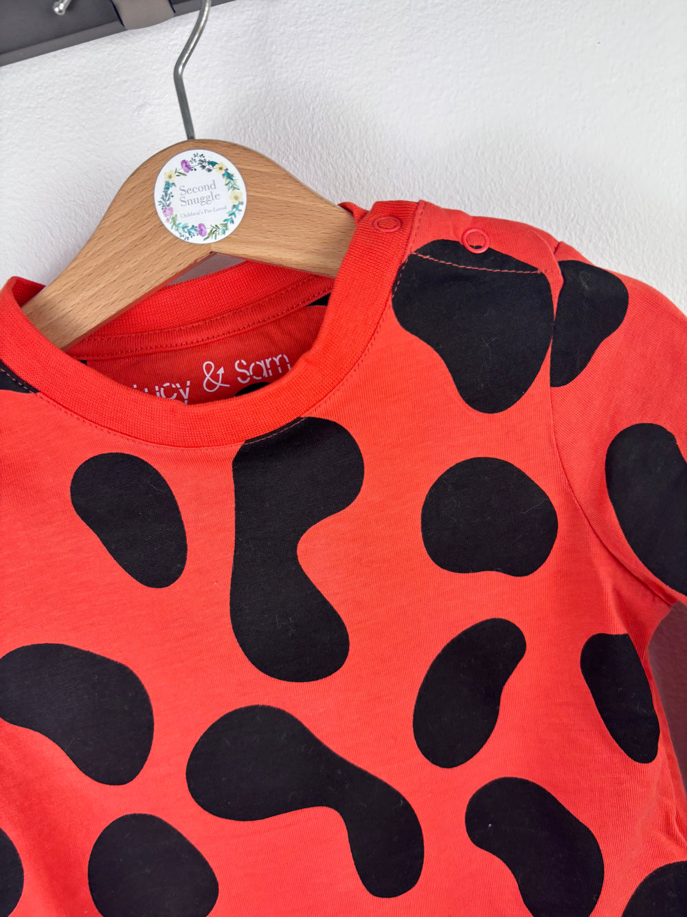 Lucy & Sam Red Spot Long Sleeve Top 18–24 Months-Tops-Second Snuggle Preloved