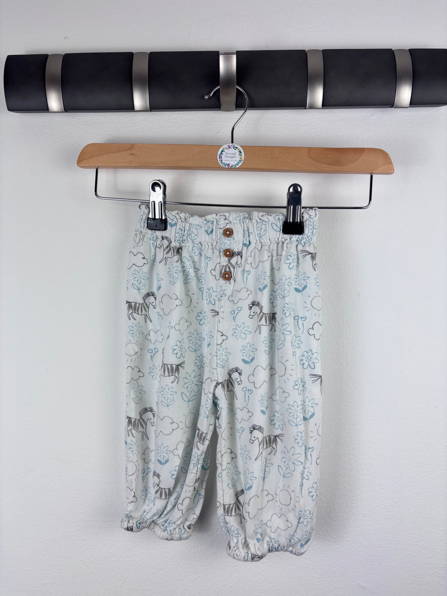 M&S Zebra Print Trousers 9–12 Months-Trousers-Second Snuggle Preloved