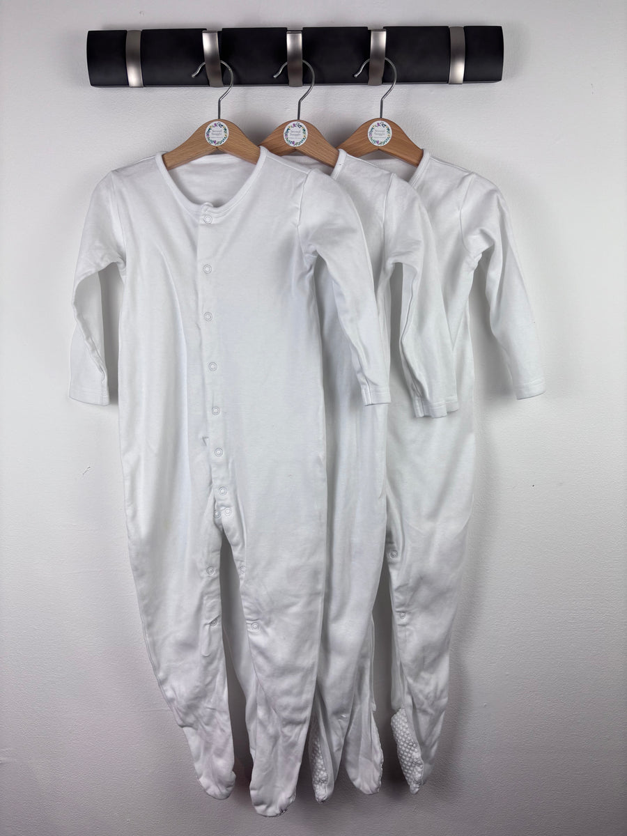 Mothercare White Sleepsuits 18–24 Months-Sleepsuits-Second Snuggle Preloved