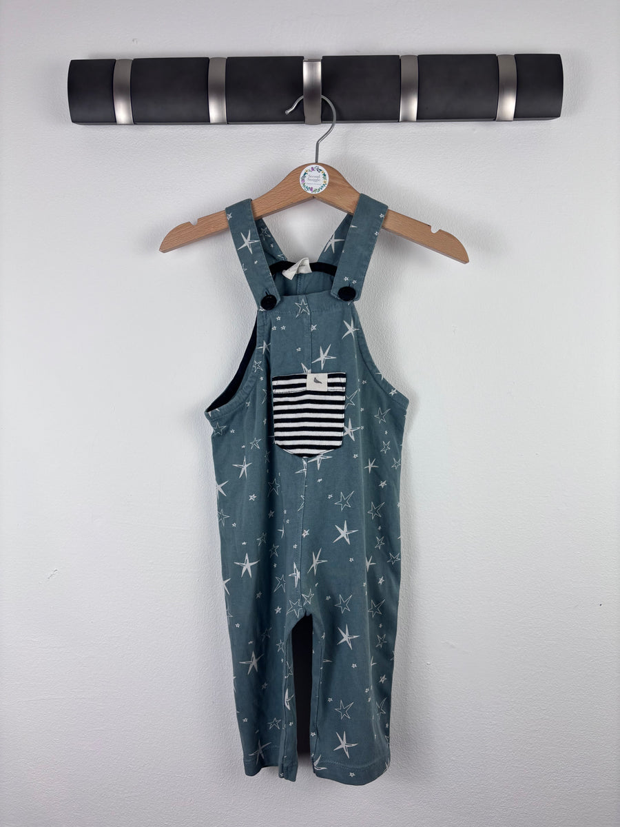 Turtle Dove Star Dungarees 6–12 Months-Dungarees-Second Snuggle Preloved