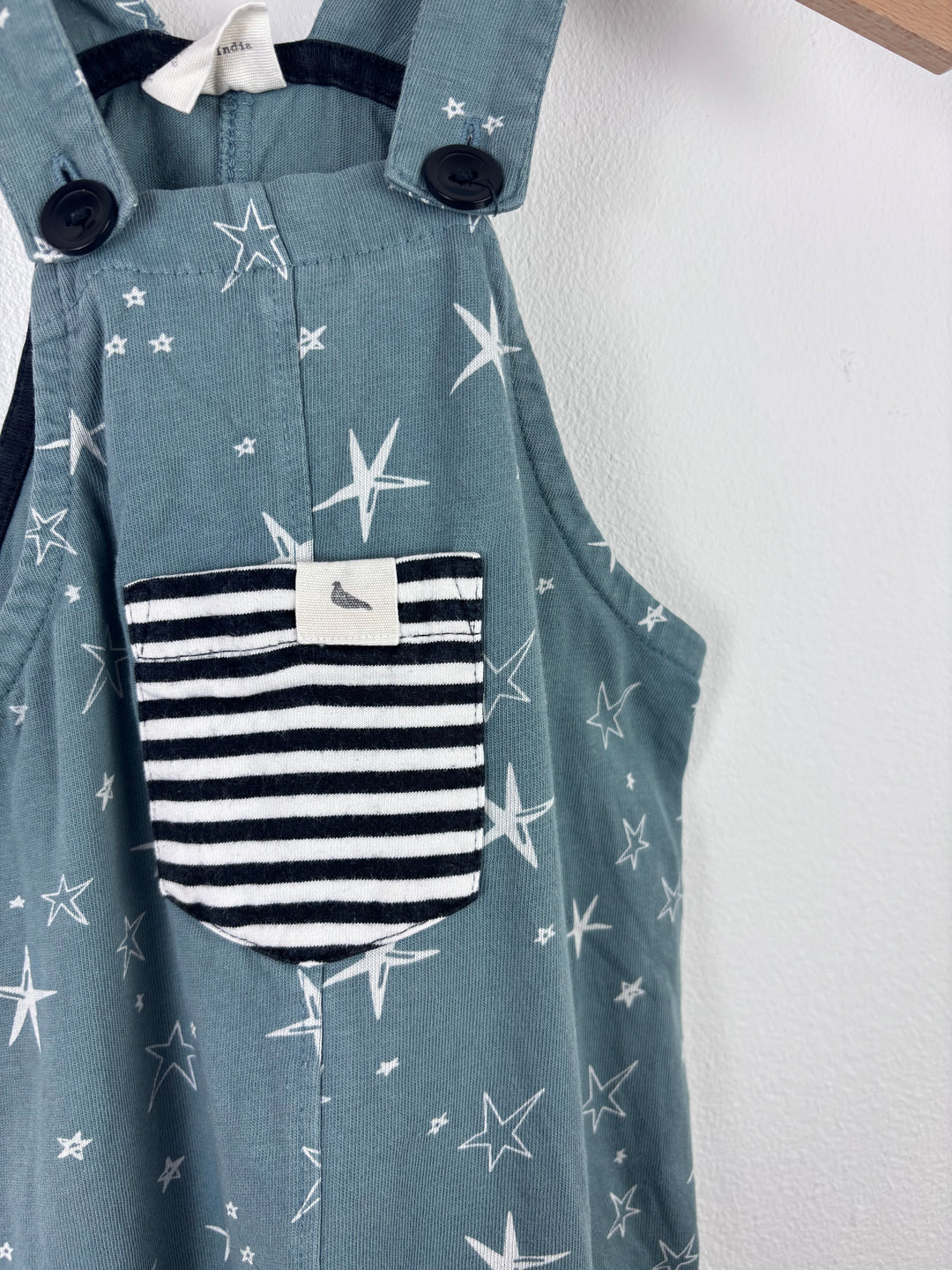 Turtle Dove Star Dungarees 6–12 Months-Dungarees-Second Snuggle Preloved