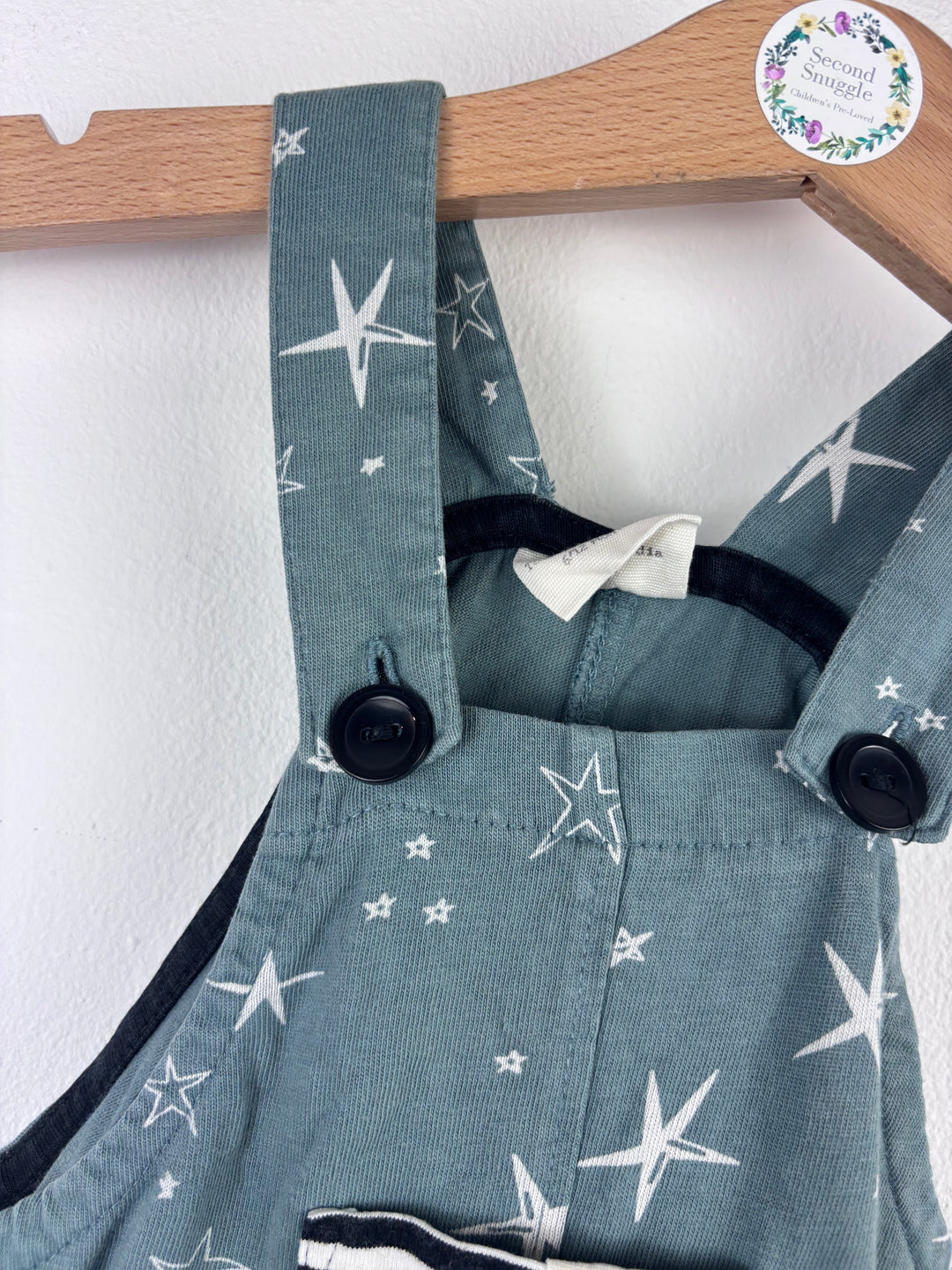 Turtle Dove Star Dungarees 6–12 Months-Dungarees-Second Snuggle Preloved