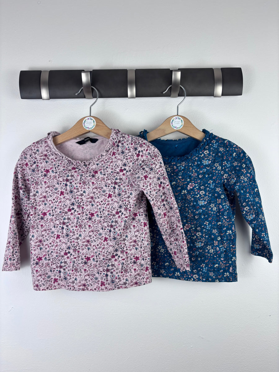M&S Floral Long Sleeve Tops 6–9 Months-Tops-Second Snuggle Preloved