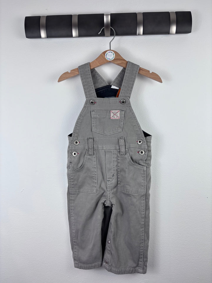 Pumpkin Patch Grey Dungarees 6-12 Months-Dungarees-Second Snuggle Preloved