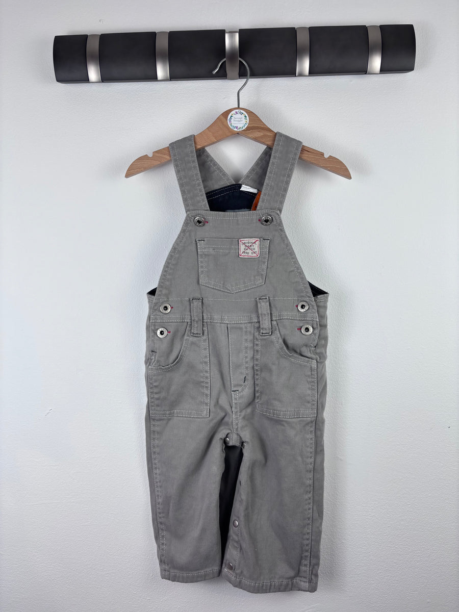 Pumpkin Patch Grey Dungarees 6-12 Months-Dungarees-Second Snuggle Preloved