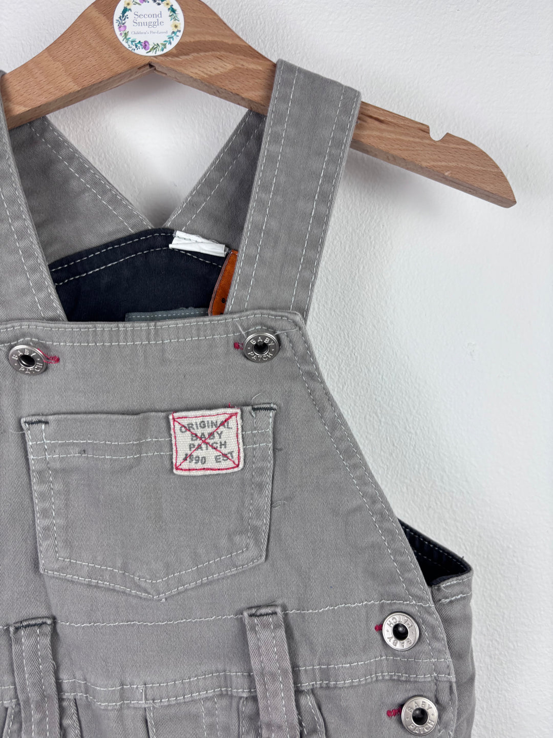 Pumpkin Patch Grey Dungarees 6-12 Months-Dungarees-Second Snuggle Preloved