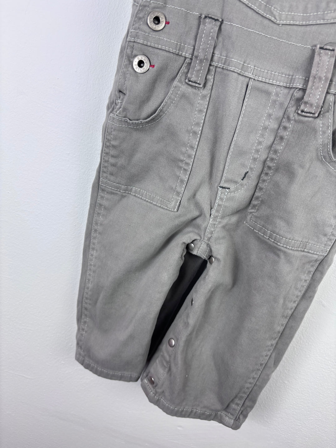 Pumpkin Patch Grey Dungarees 6-12 Months-Dungarees-Second Snuggle Preloved