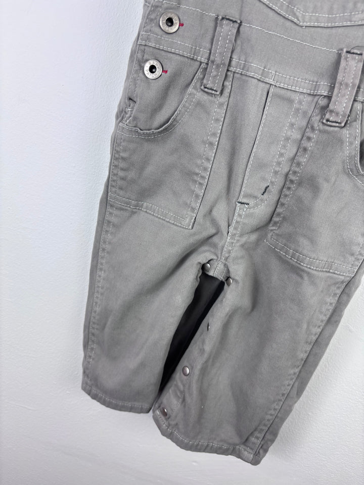 Pumpkin Patch Grey Dungarees 6-12 Months-Dungarees-Second Snuggle Preloved