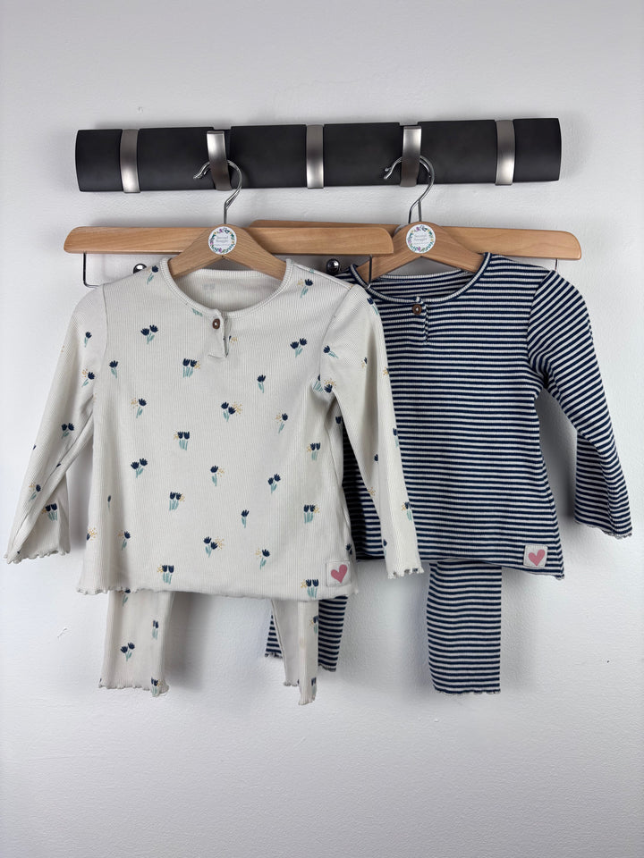 M&S Ribbed Pyjama Sets 18-24 Months-Sets-Second Snuggle Preloved