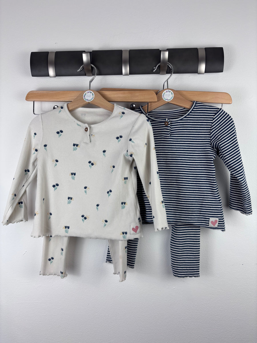 M&S Ribbed Pyjama Sets 18-24 Months-Sets-Second Snuggle Preloved