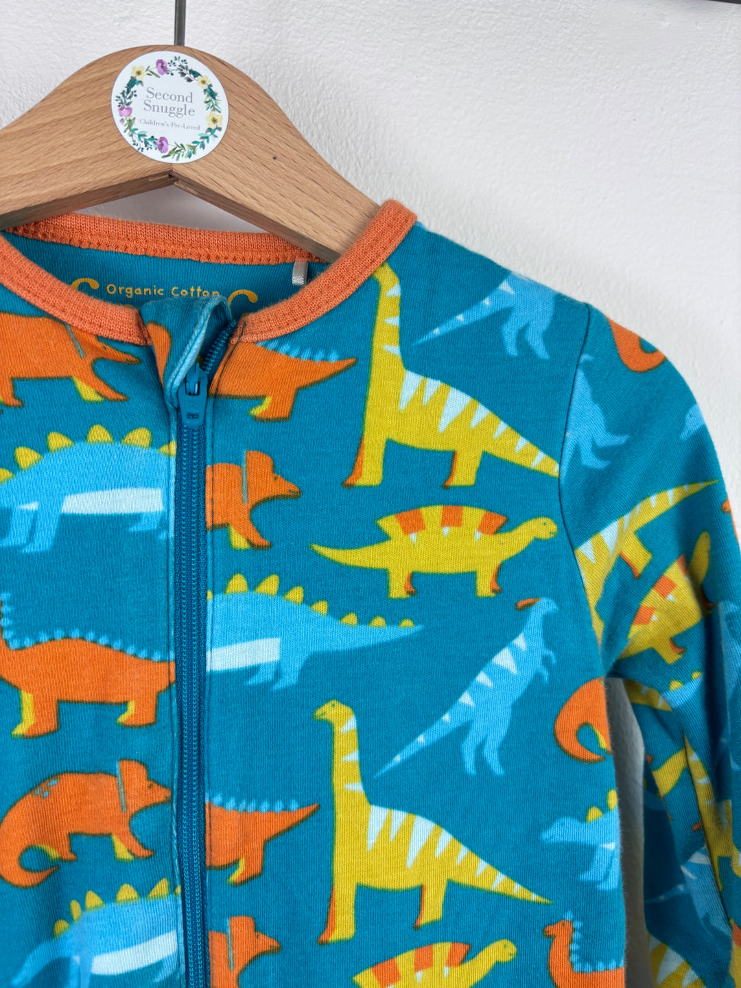 Frugi Dinosaur Sleepsuit 6-12 Months-Sleepsuits-Second Snuggle Preloved