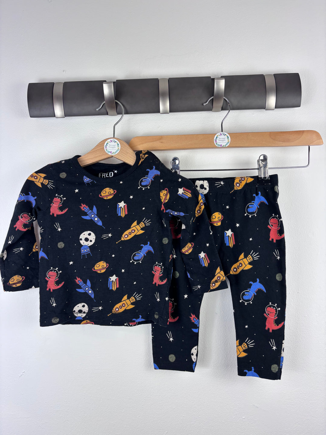 Fred & Flo Space Print Set 6-9 Months-Sets-Second Snuggle Preloved