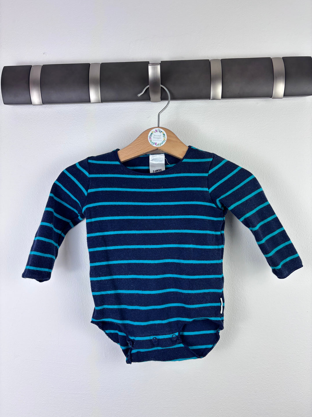 Bonds Stripe Bodysuit 3-6 Months-Vests-Second Snuggle Preloved