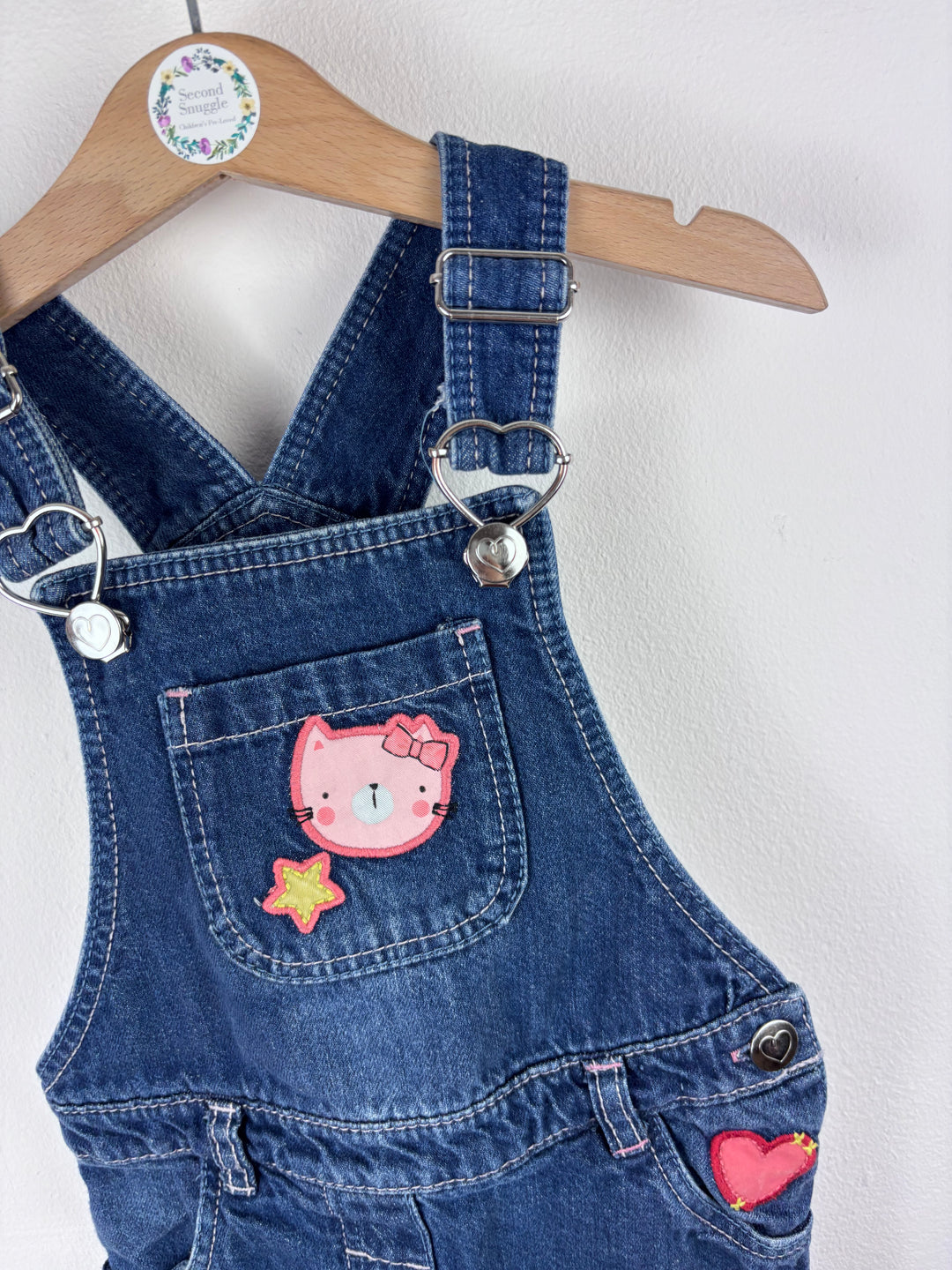 Primark Hello Kitty Dungaree Shorts 2-3 Years-Dungarees-Second Snuggle Preloved