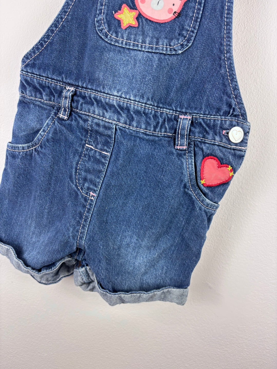Primark Hello Kitty Dungaree Shorts 2-3 Years-Dungarees-Second Snuggle Preloved
