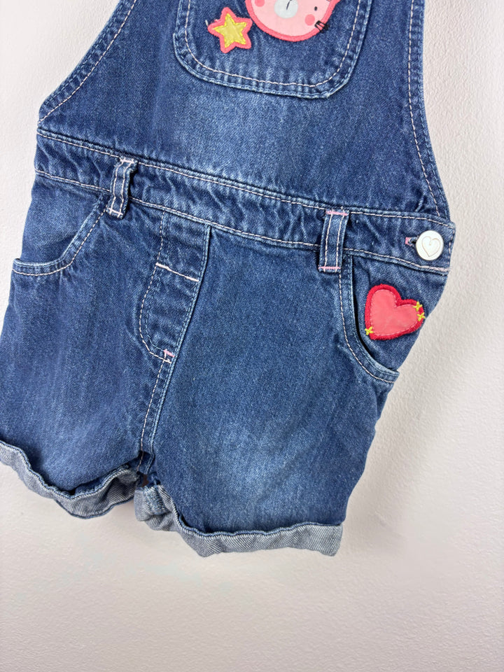 Primark Hello Kitty Dungaree Shorts 2-3 Years-Dungarees-Second Snuggle Preloved