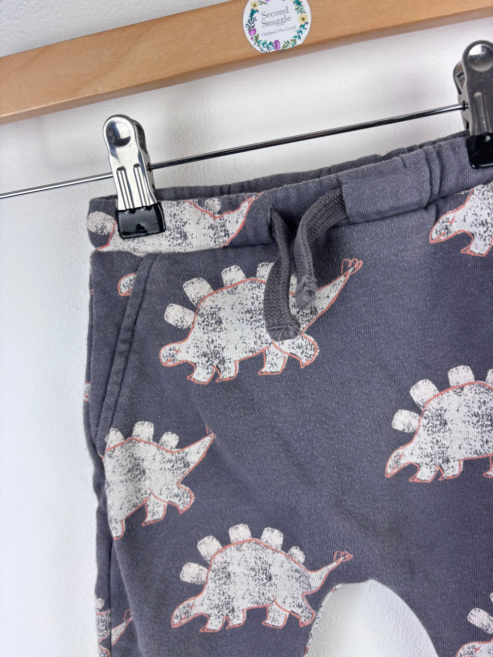 M&S Dinosaur Joggers 9-12 Months-Trousers-Second Snuggle Preloved