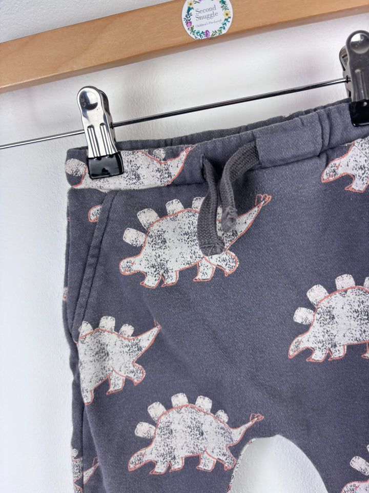 M&S Dinosaur Joggers 9-12 Months-Trousers-Second Snuggle Preloved