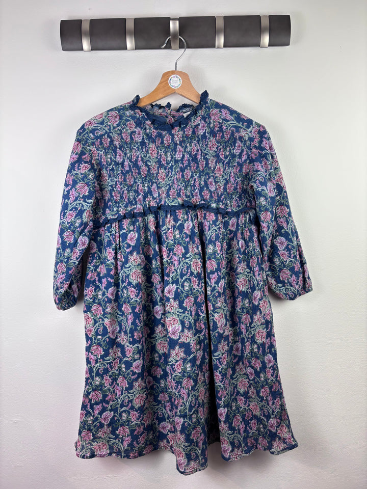 Louise Misha Vexa Blue Wild Flowers Dress 8 Years-Dresses-Second Snuggle Preloved