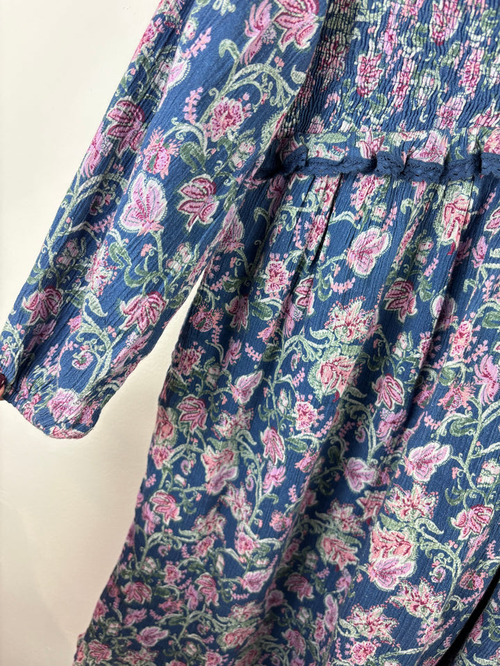 Louise Misha Vexa Blue Wild Flowers Dress 8 Years-Dresses-Second Snuggle Preloved