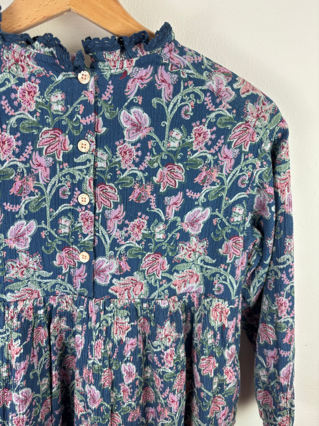 Louise Misha Vexa Blue Wild Flowers Dress 8 Years-Dresses-Second Snuggle Preloved