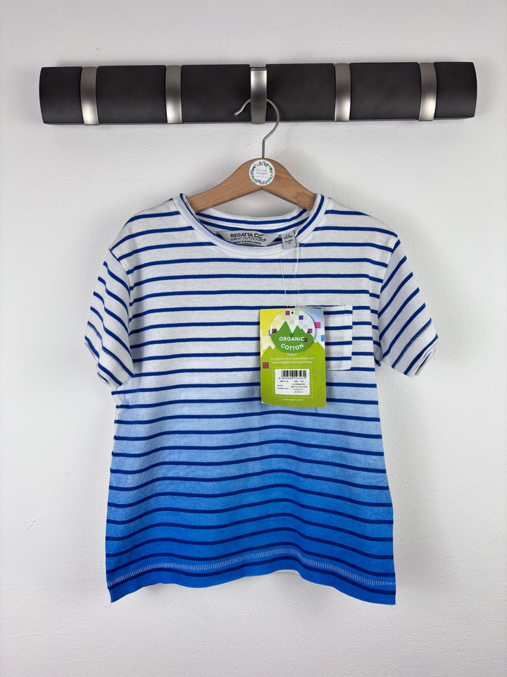 Regatta Blue Stripe T-Shirt 5-6 Years-Tops-Second Snuggle Preloved
