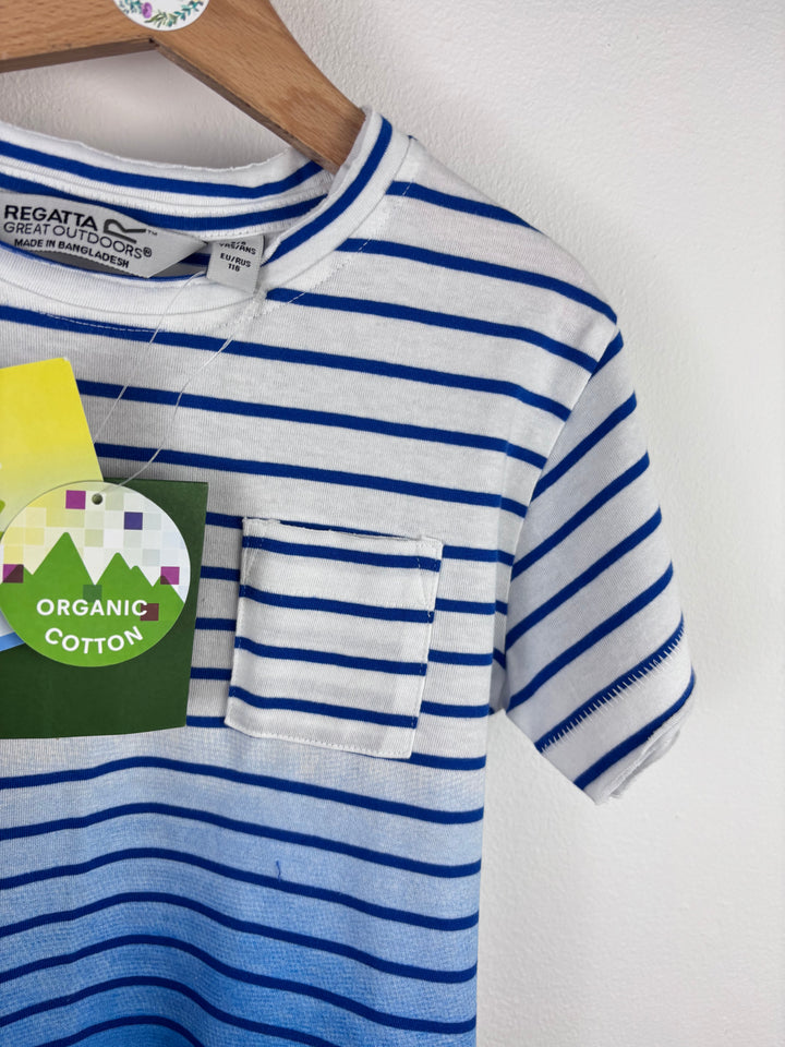 Regatta Blue Stripe T-Shirt 5-6 Years-Tops-Second Snuggle Preloved