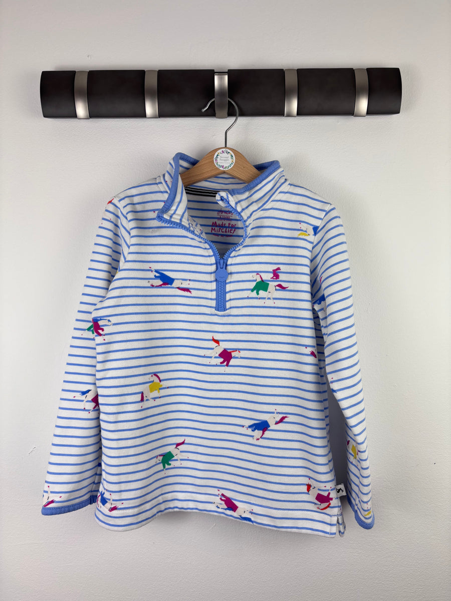 Joules Unicorn Stripe Fleece 8 Years-Jumpers-Second Snuggle Preloved