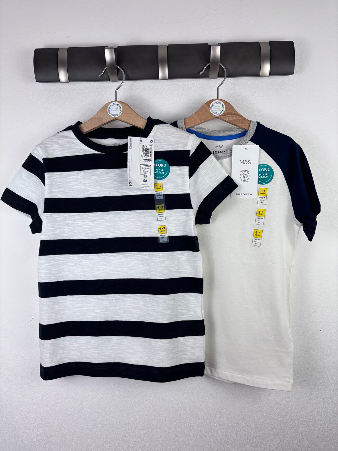 M&S T-Shirt Set 6-7 Years-Tops-Second Snuggle Preloved