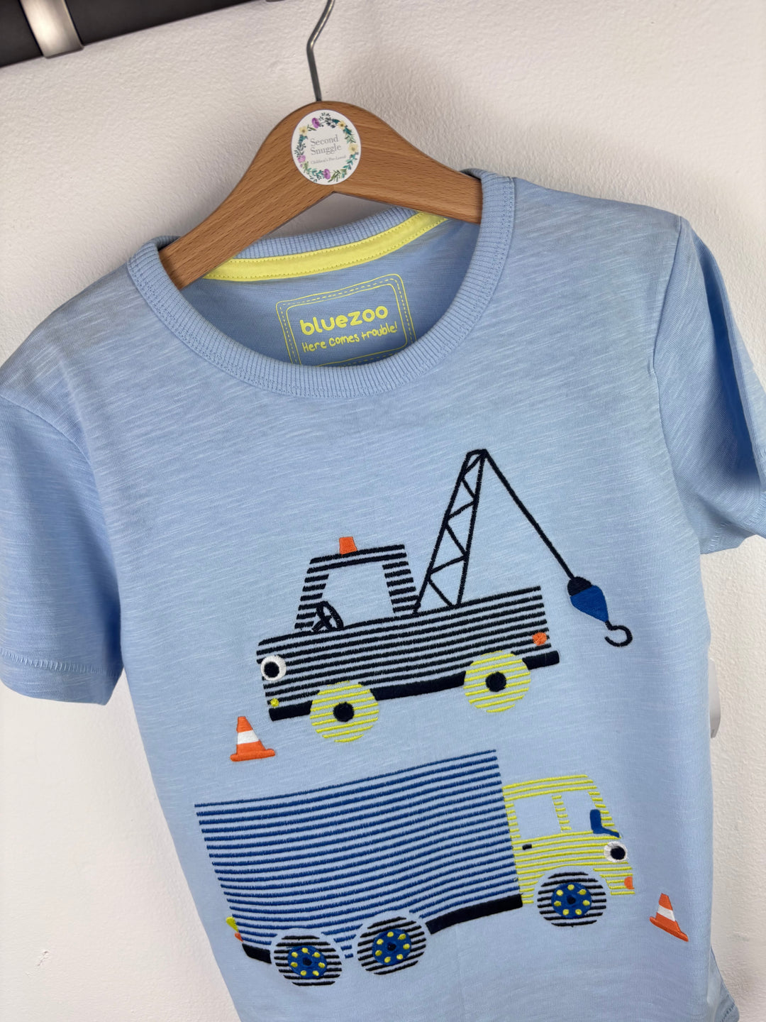 Blue Zoo Construction T-Shirt 5-6 Years-Tops-Second Snuggle Preloved