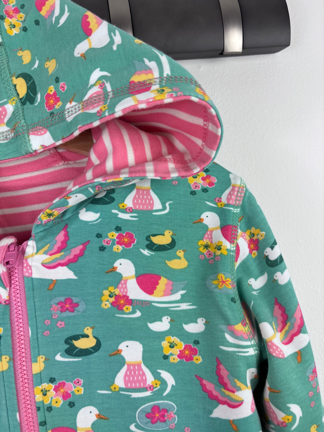 JoJo Maman Bébé Duck Print Hoodie 5-6 Years-Hoodies-Second Snuggle Preloved