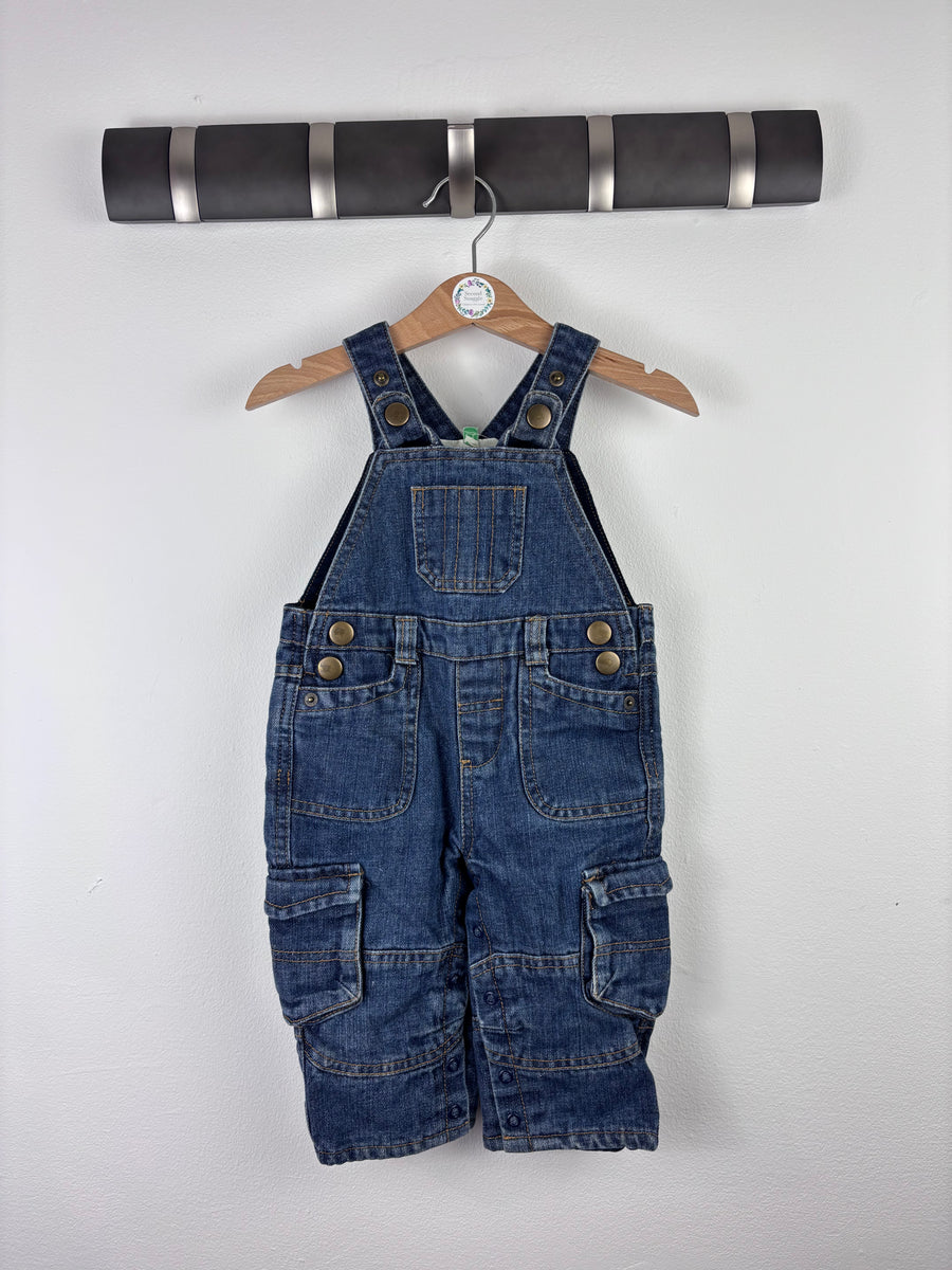 John Lewis Denim Dungarees 6-9 Months-Dungarees-Second Snuggle Preloved