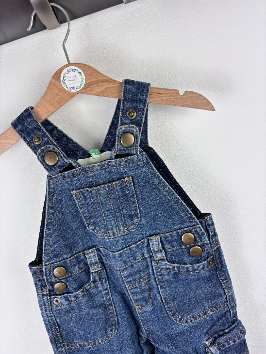 John Lewis Denim Dungarees 6-9 Months-Dungarees-Second Snuggle Preloved