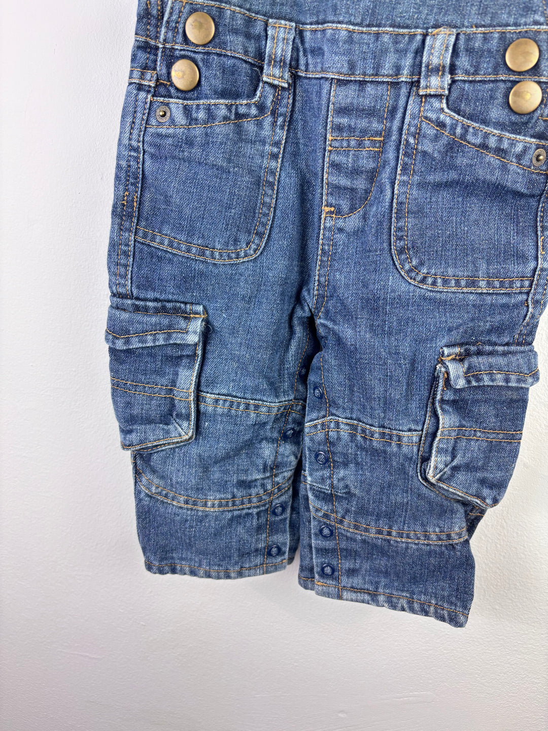 John Lewis Denim Dungarees 6-9 Months-Dungarees-Second Snuggle Preloved