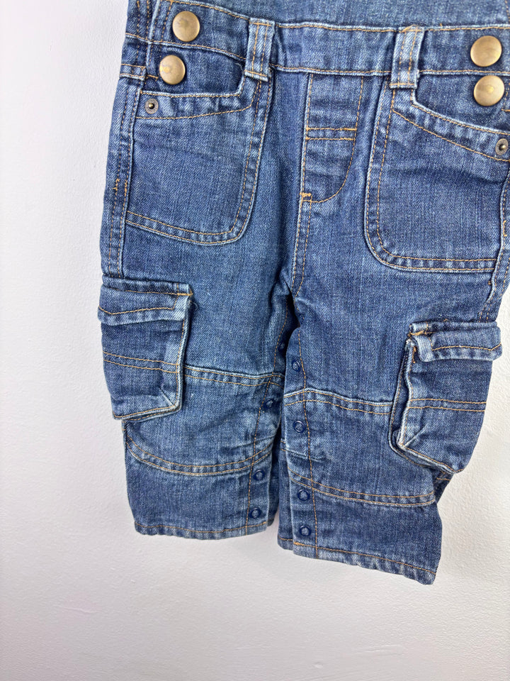 John Lewis Denim Dungarees 6-9 Months-Dungarees-Second Snuggle Preloved