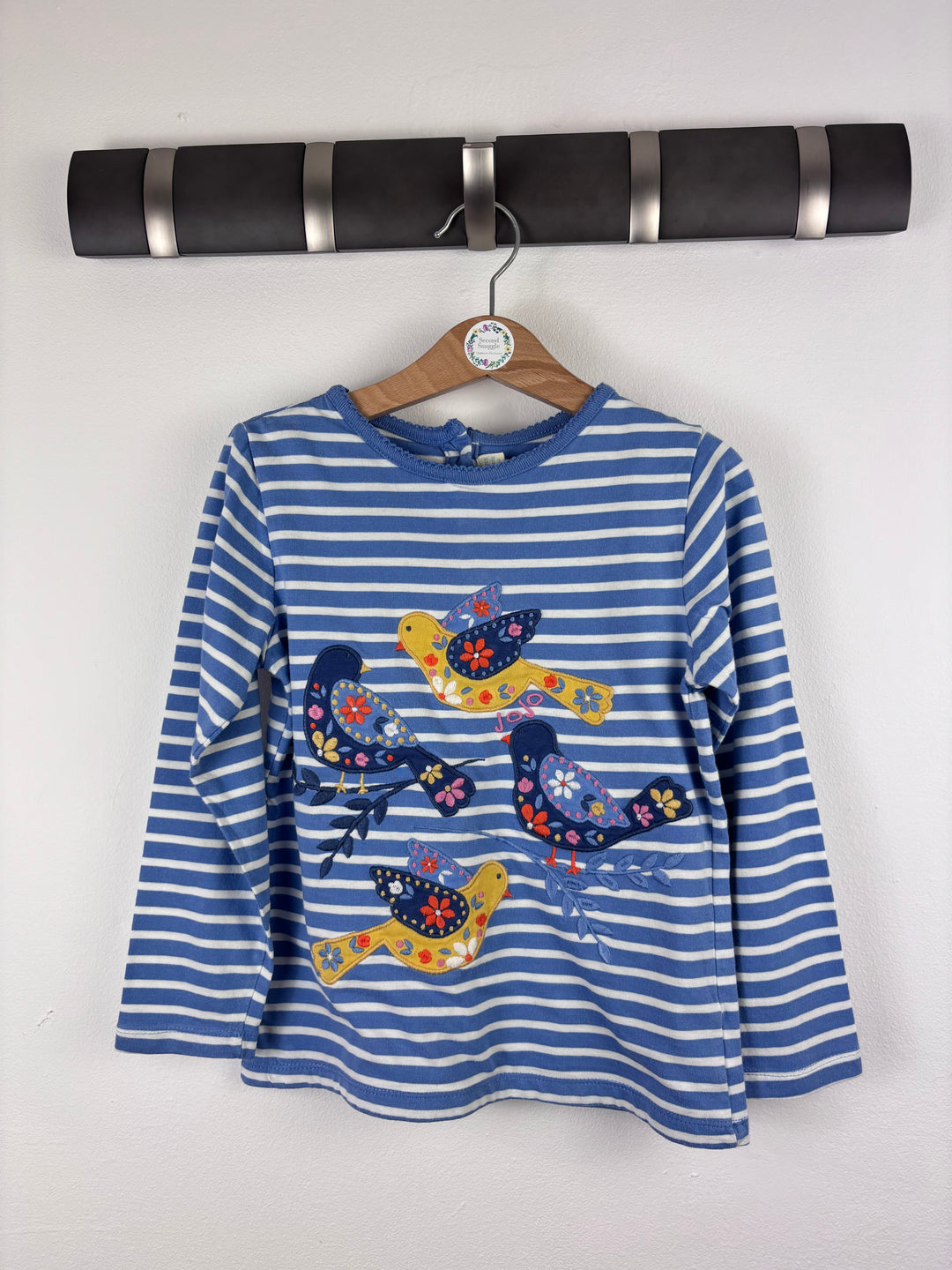 JoJo Maman Bébé Striped Bird Top 5-6 Years-Tops-Second Snuggle Preloved