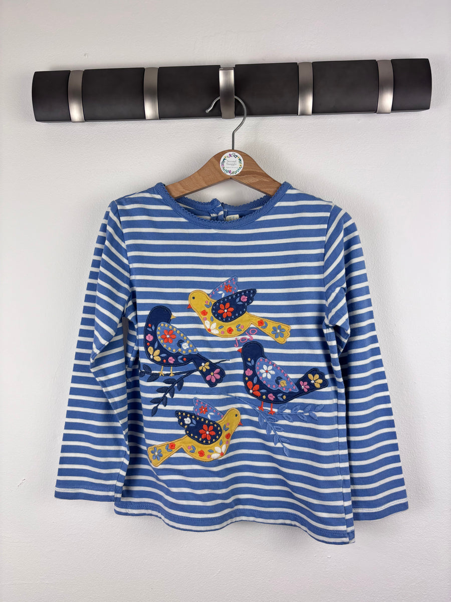 JoJo Maman Bébé Striped Bird Top 5-6 Years-Tops-Second Snuggle Preloved