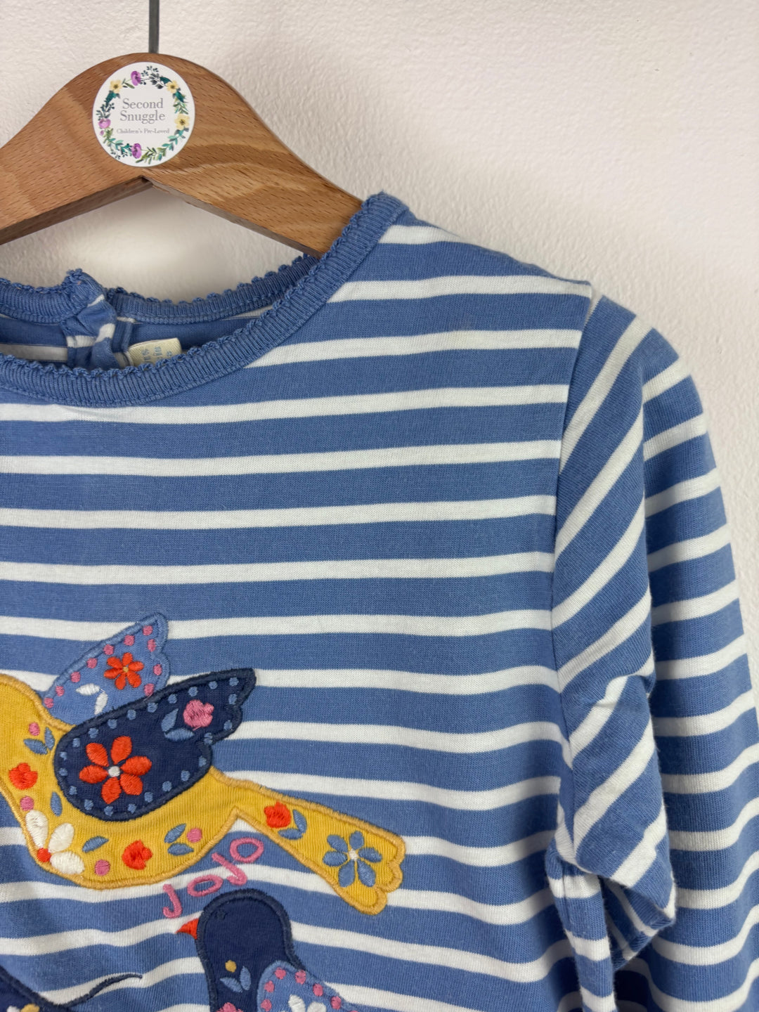 JoJo Maman Bébé Striped Bird Top 5-6 Years-Tops-Second Snuggle Preloved