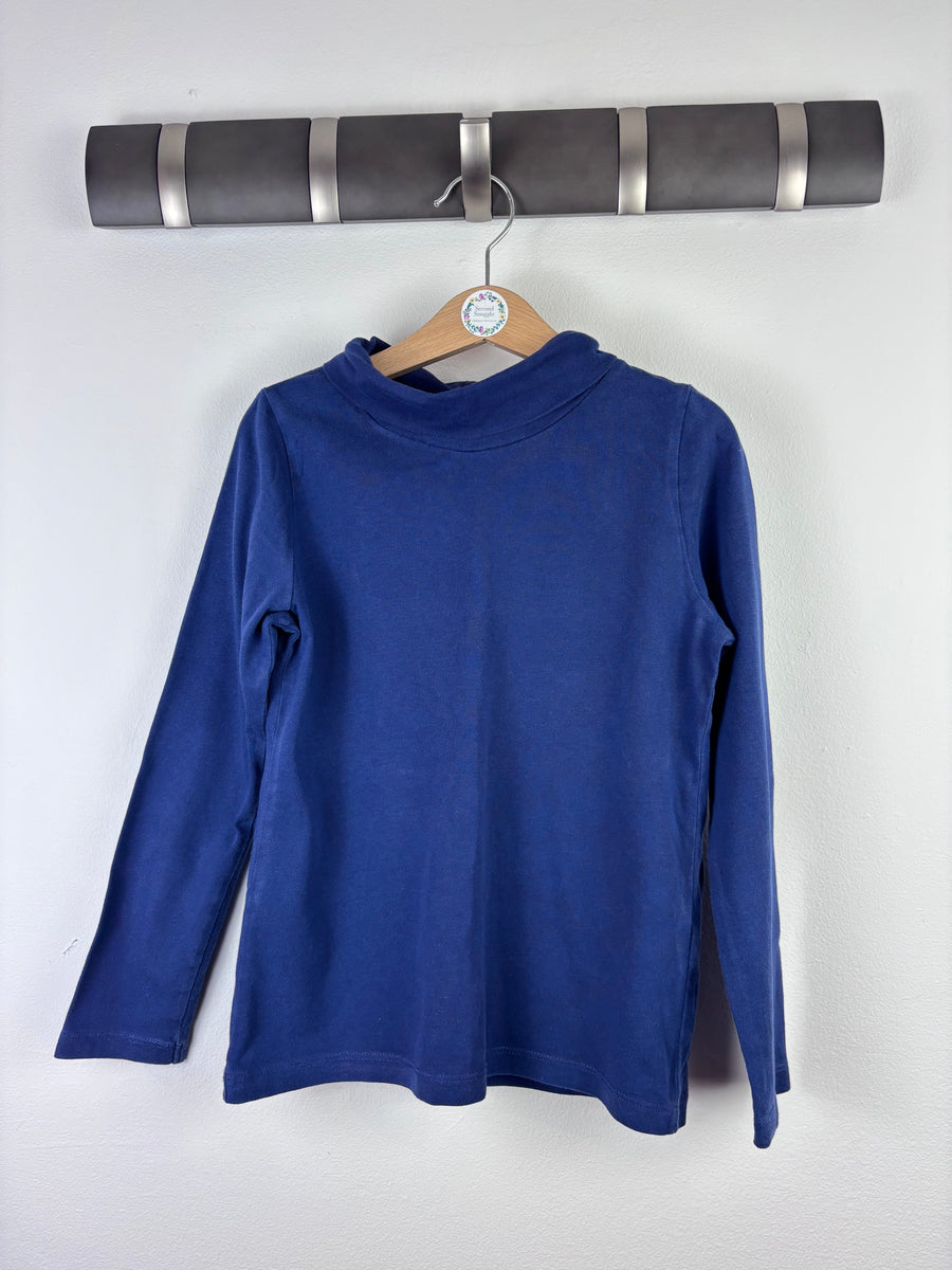 Boden Blue Roll Neck Top 7-8 Years-Tops-Second Snuggle Preloved