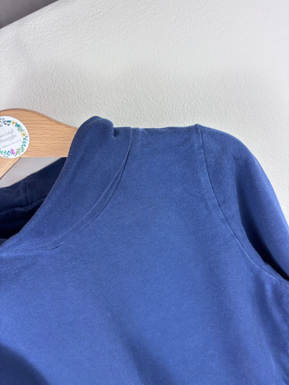 Boden Blue Roll Neck Top 7-8 Years-Tops-Second Snuggle Preloved
