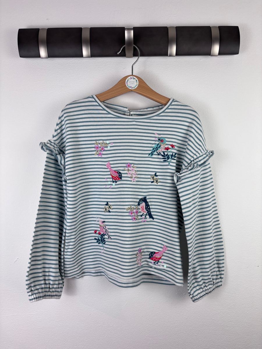 John Lewis Striped Bird Top 7 Years-Tops-Second Snuggle Preloved