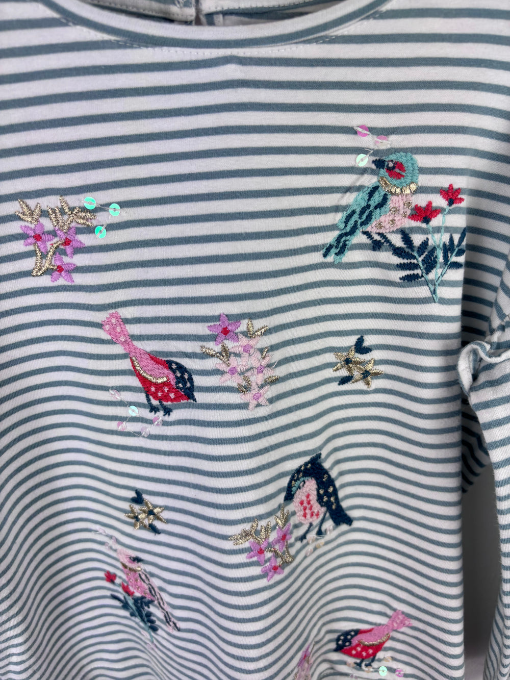 John Lewis Striped Bird Top 7 Years-Tops-Second Snuggle Preloved