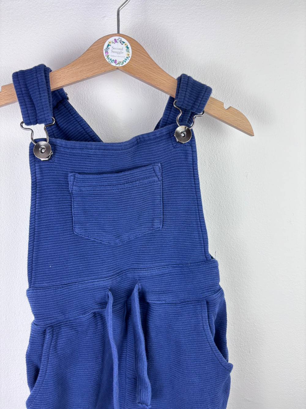 Next Navy Jersey Dungarees 18-24 Months-Dungarees-Second Snuggle Preloved