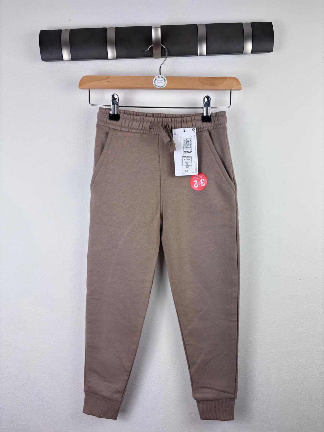 M&S Taupe Joggers 6-7 Years-Trousers-Second Snuggle Preloved