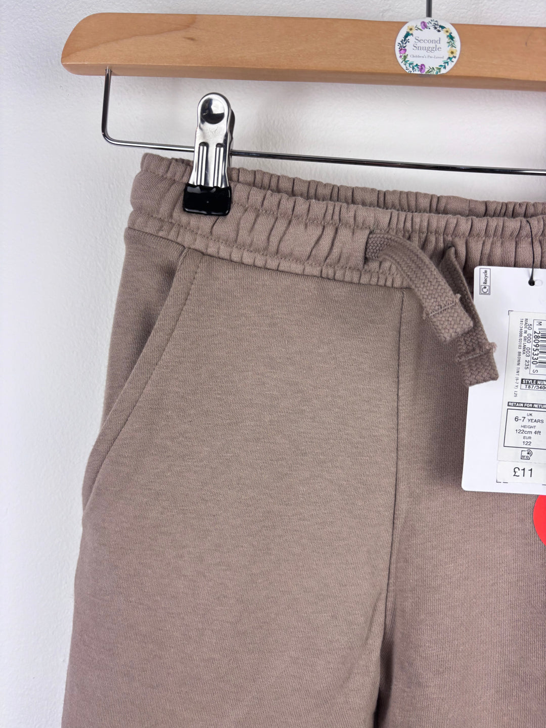 M&S Taupe Joggers 6-7 Years-Trousers-Second Snuggle Preloved