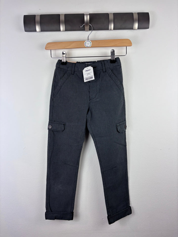 Next Charcoal Check Trousers 5-6 Years-Trousers-Second Snuggle Preloved
