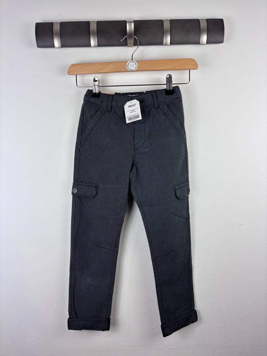 Next Charcoal Check Trousers 5-6 Years-Trousers-Second Snuggle Preloved
