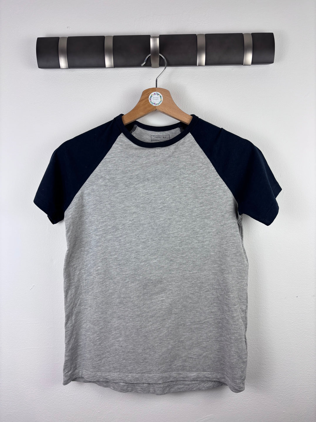 Next Grey and Navy Raglan T-Shirt 10 Years-Tops-Second Snuggle Preloved