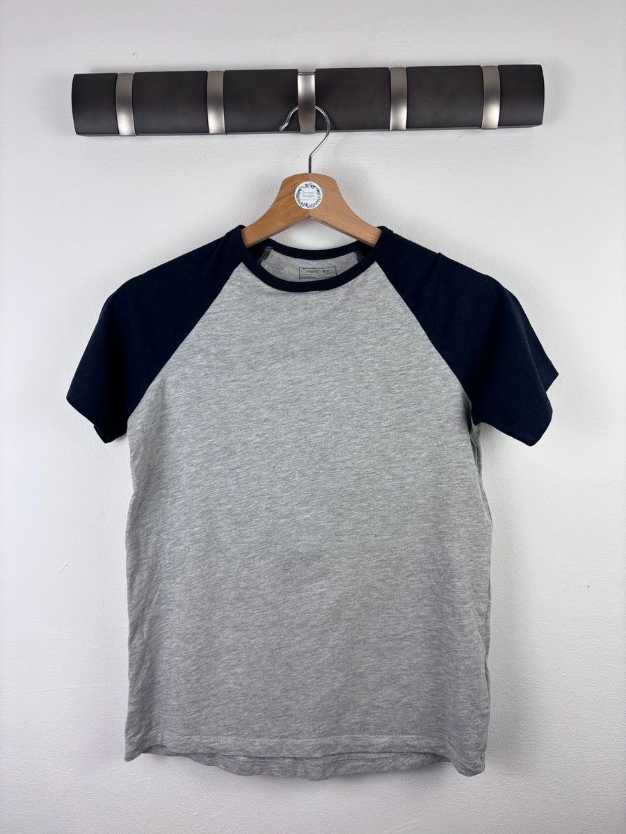 Next Grey and Navy Raglan T-Shirt 10 Years-Tops-Second Snuggle Preloved