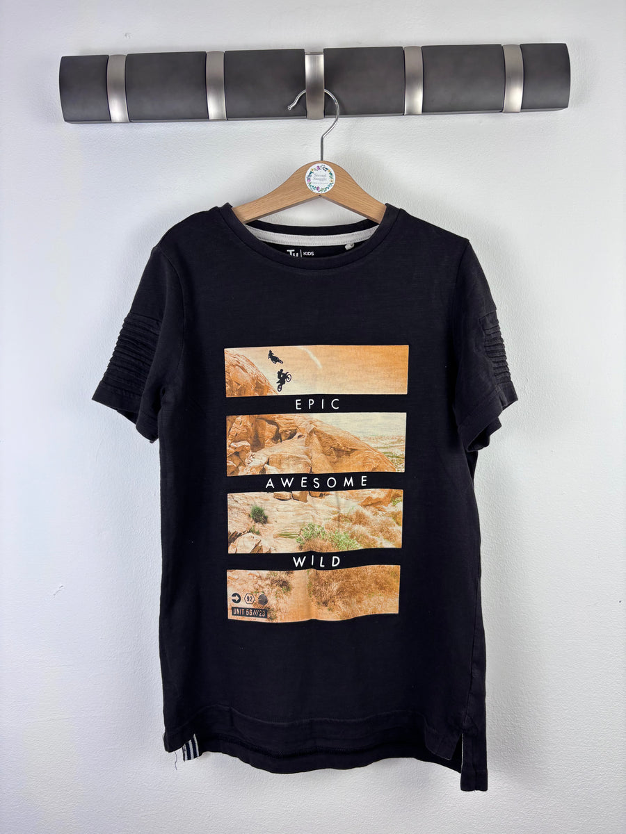 Tu Black Graphic T-Shirt 9 Years-Tops-Second Snuggle Preloved